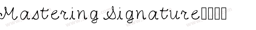 Mastering Signature字体转换